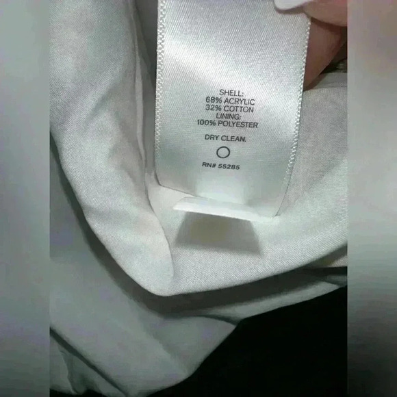 Express Open Front Blazer Womens Size XL Cream W Black - Picture 4 of 5